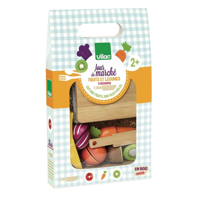 Fruits et légumes à découper en bois - Set de 7