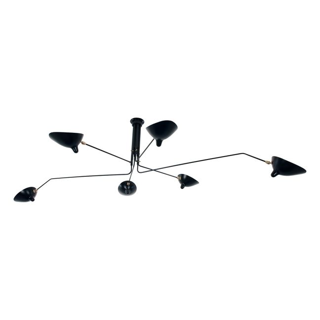 6 Deckenleuchten, 1958  | Schwarz