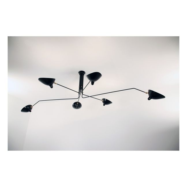 6 Deckenleuchten, 1958  | Schwarz