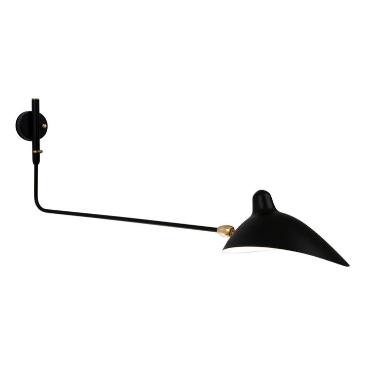 Wall Lamp with Straight Rotating Arm, 1954 | Black- Product image n°0