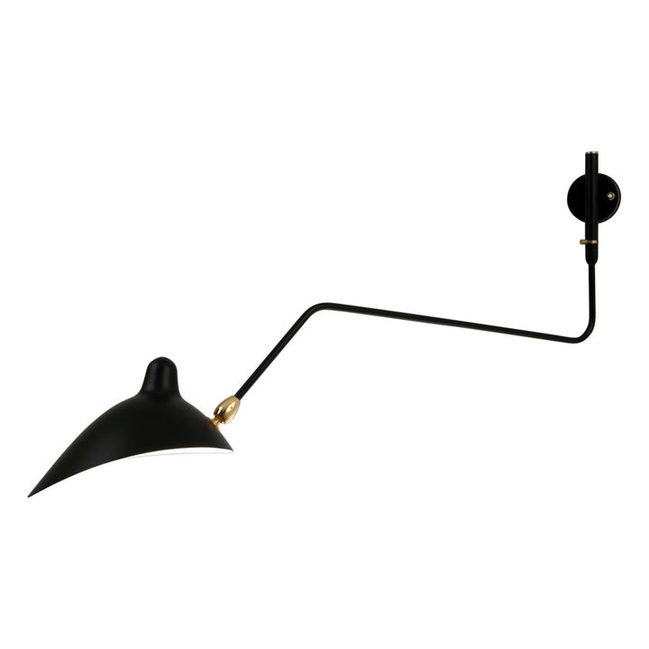 Wall Light with Curved Rotating Arm, 1954 | Black- Product image n°0