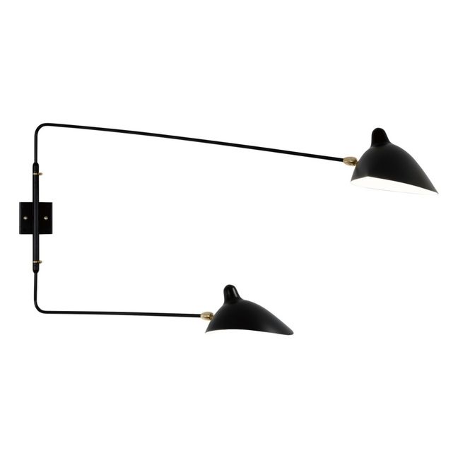 Straight Arms Wall Lamps, 1954  | Black