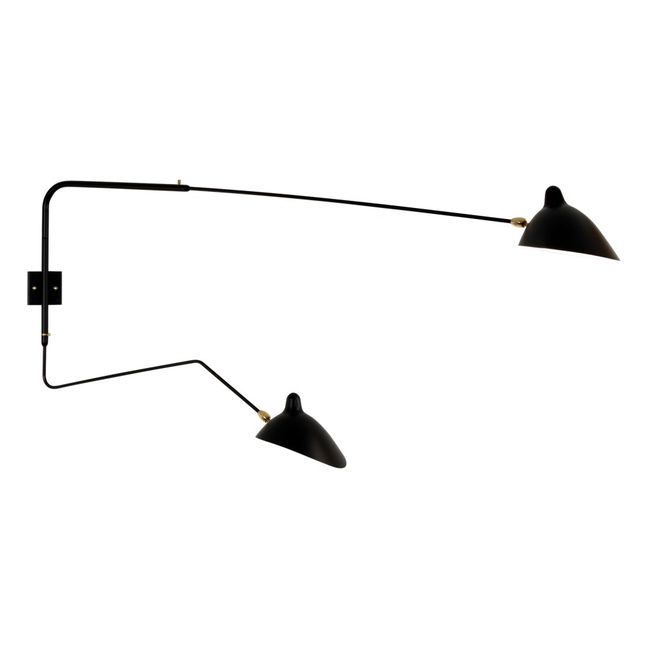 Aplique 2 brazos en 1 curba, 1954 | Negro