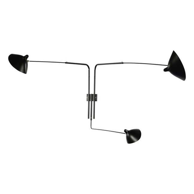 3 Wandleuchten, 1954 | Schwarz