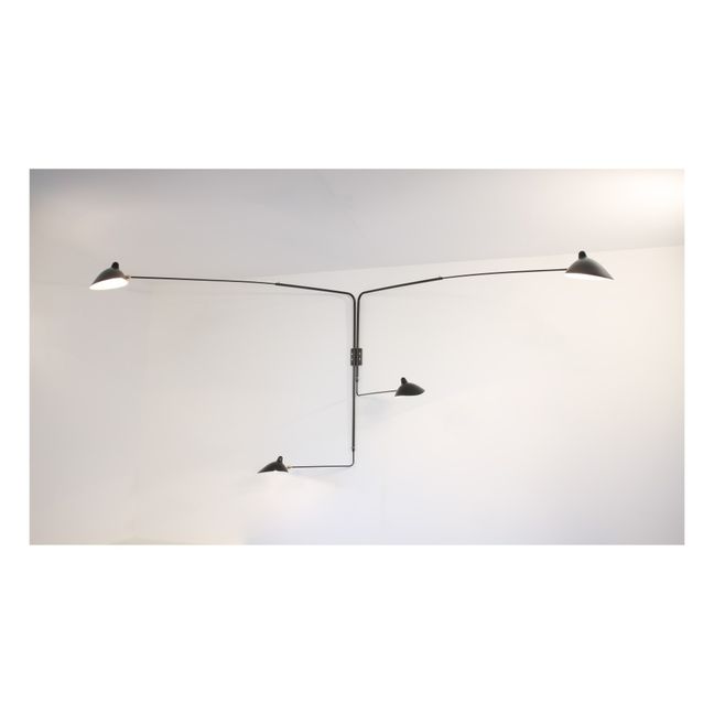 4 Wandleuchten, 1954 | Schwarz