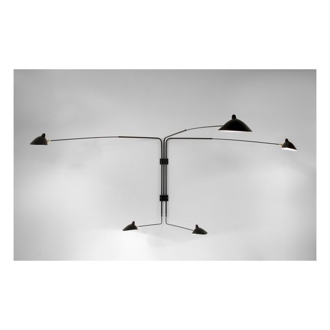 5 Wandleuchten, 1954 | Schwarz