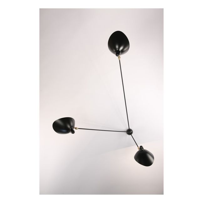 Aplique Araña 3 brazos fijos, 1955 | Negro