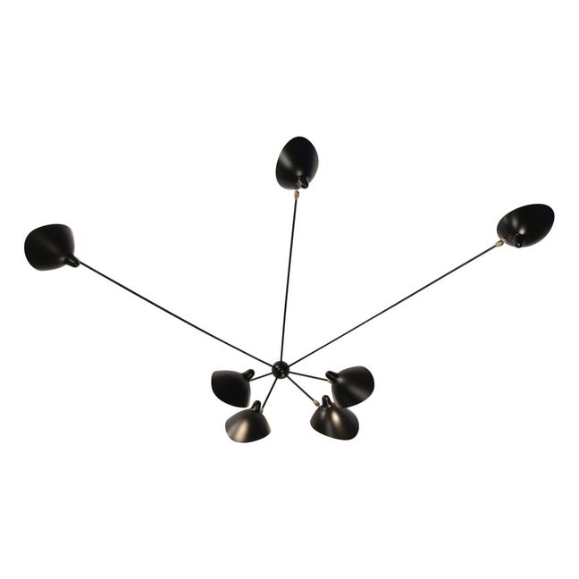 7 Wandleuchten, 1953 | Schwarz