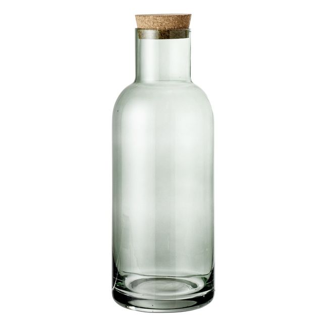 Botella de cristal y tapón de corcho 