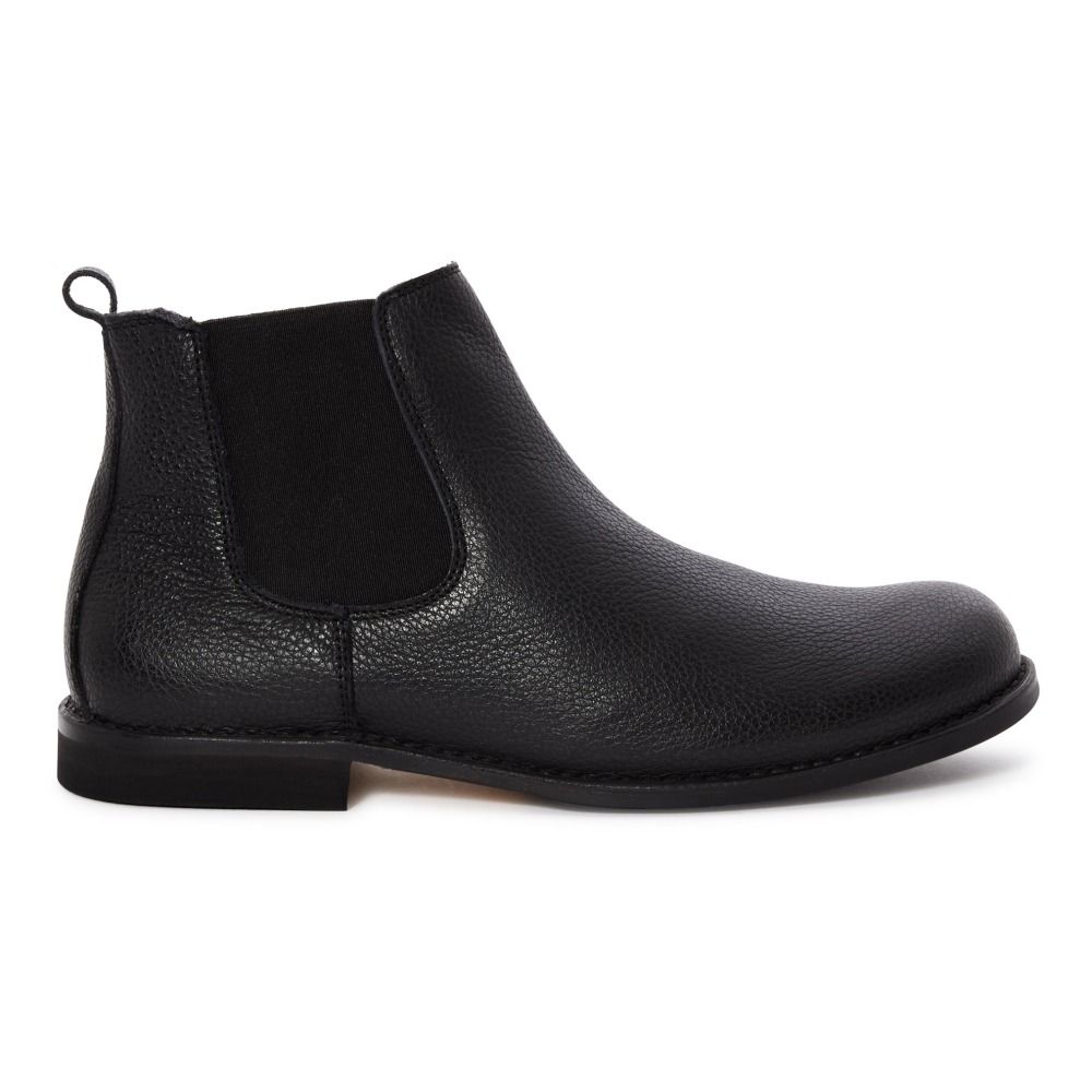 Gallucci - Chelsea Boots Cuir Grainé - Garçon - Noir