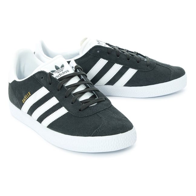 Gazelle Suede Lace-up Sneakers Charcoal grey