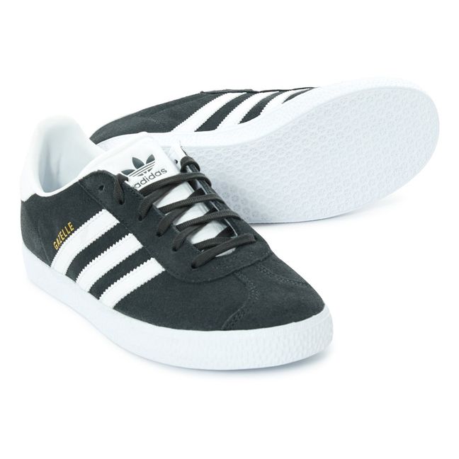 Gazelle Suede Lace-up Sneakers | Charcoal grey