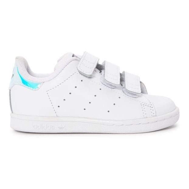 Stan Smith Iridescent Velcro Trainers Silver Adidas Shoes Baby ,
