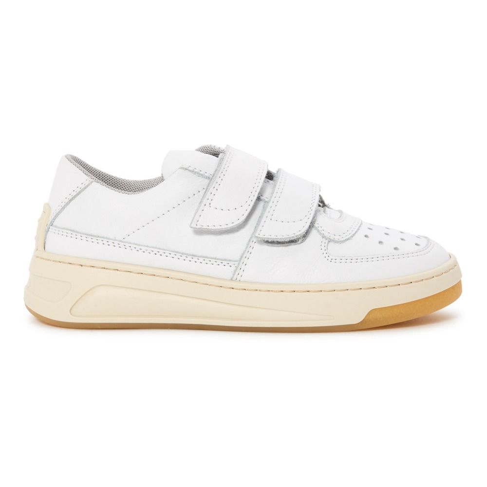 Leather Velcro Trainers White Acne 