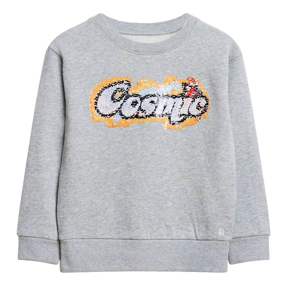 Bellerose - Sweat Sequins Réversibles Cosmic Banzi - Fille - Gris chiné