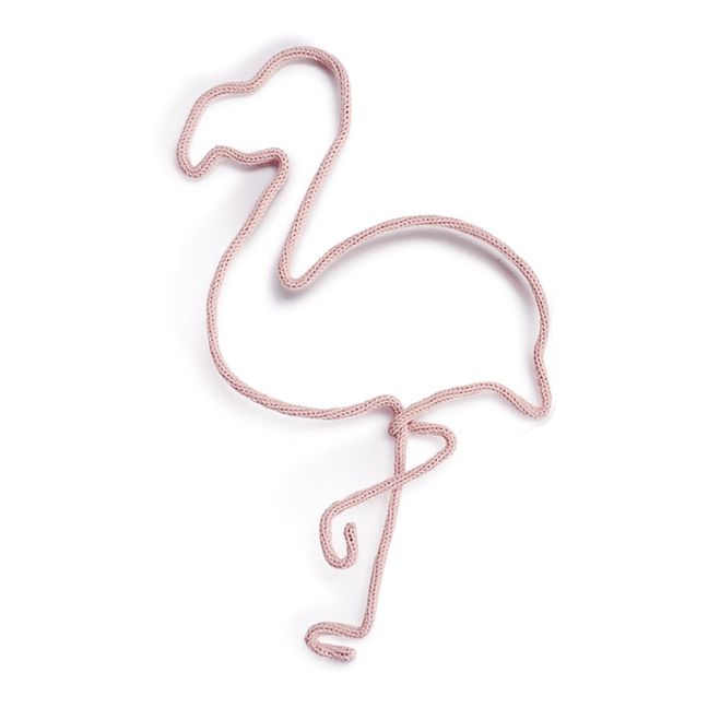 Wanddekoration Strickliesel- Flamingo