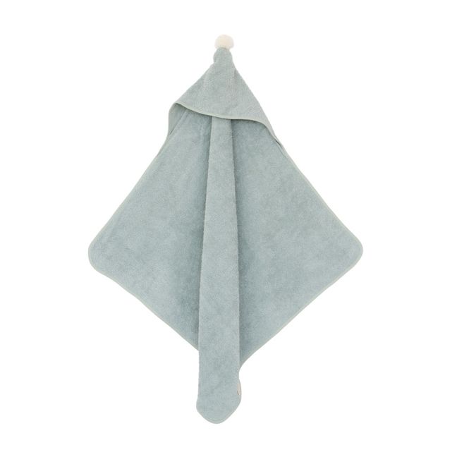 Cape de bain So Cute en coton bio 73x73 cm | Vert