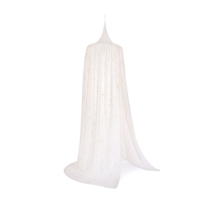 Amour Pompom Organic Cotton Canopy  | White