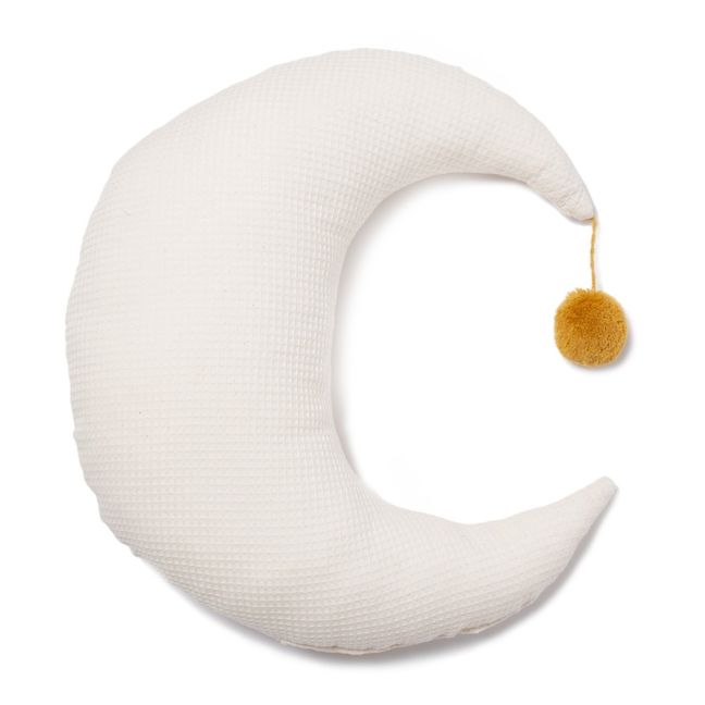 Coussin Pierrot la Lune en coton bio 36x32 cm | Naturel