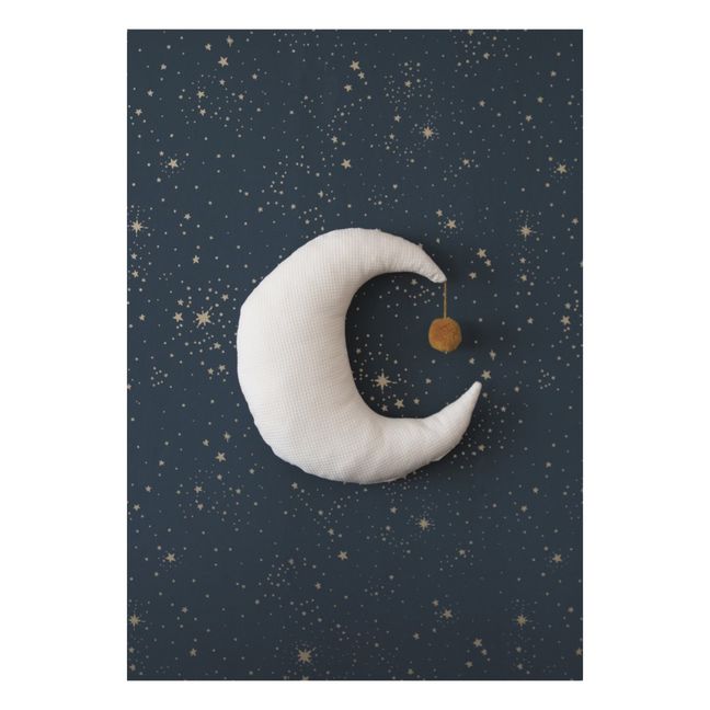 Coussin Pierrot la Lune en coton bio 36x32 cm Naturel