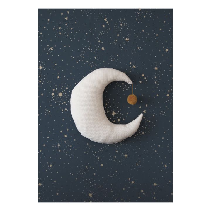 Cojín Pierrot la Luna de algodón biológico 36x32 cm Natural- Imagen del producto n°1