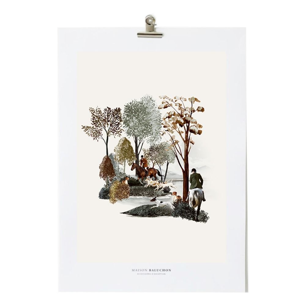 Maison Baluchon - Illustration A4 Forêt NÂ°24 - Multicolore