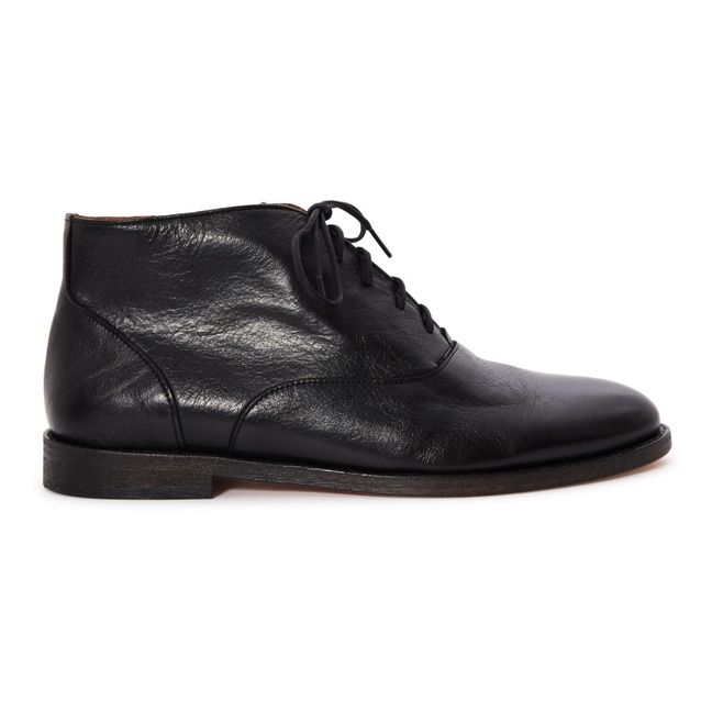 Elvis Leather Derby Shoes  | Black