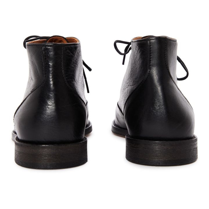 Zapatos Richelieu Montantes Cuero Elvis | Negro- Imagen del producto n°4