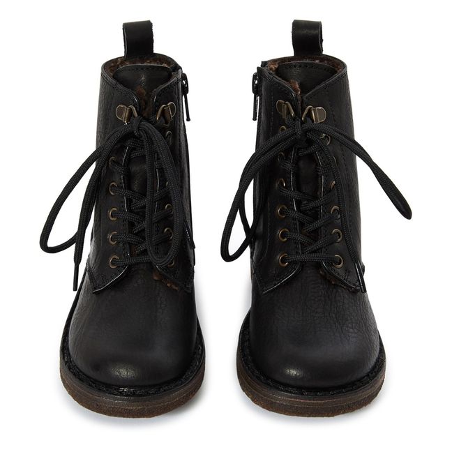 Boots Lacets Fourrées | Noir
