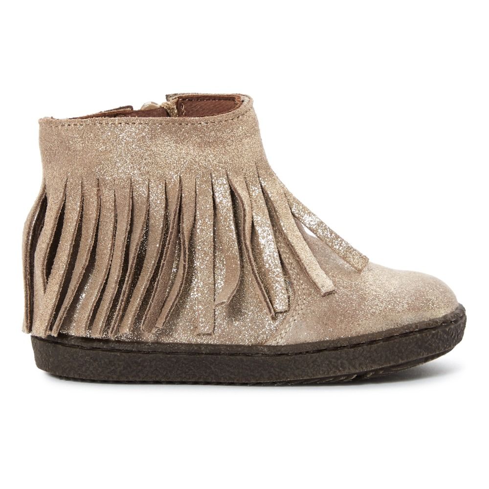 Pèpè - Boots Suede Franges - Fille - Doré