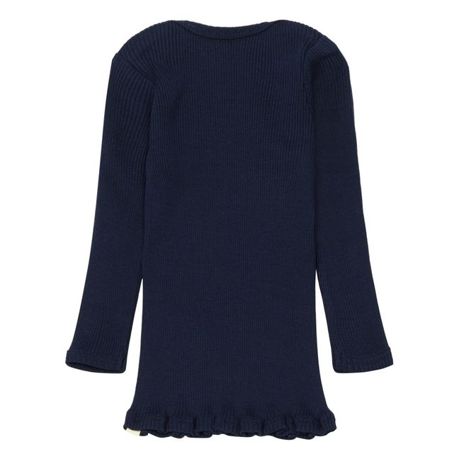 Belfast Silk T-shirt  | Navy blue