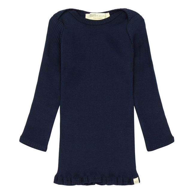 Belfast Silk T-shirt  | Navy blue