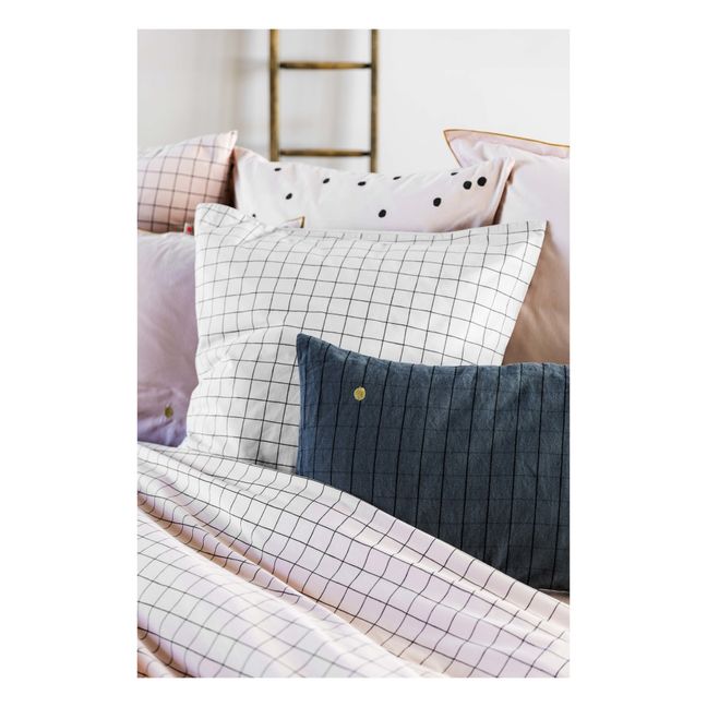 Oscar Checkered Duvet Cover | Powder pink