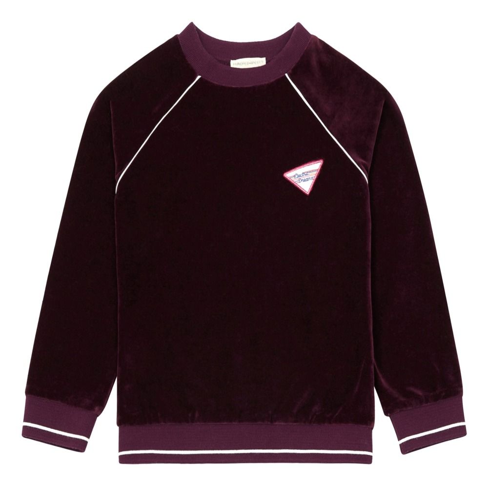 Hundred Pieces - Sweat Velours Electric Dreams - Fille - Prune