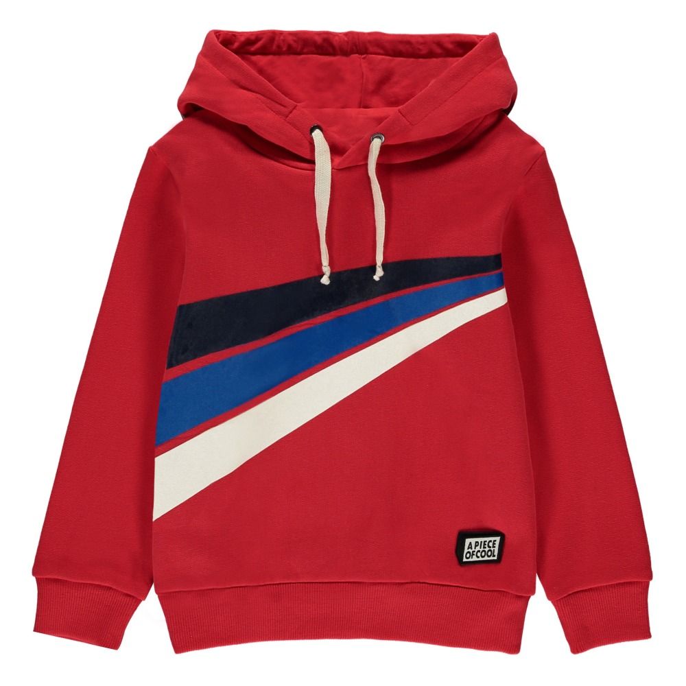 Hundred Pieces - Sweat Capuche Piece Of Cool - Garçon - Rouge