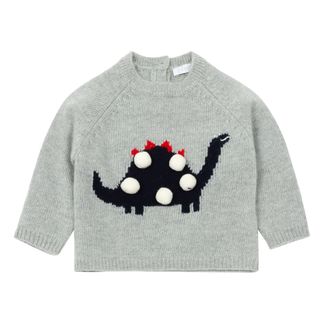Il Gufo Pullover Dinosaurier mit Bommel -listing