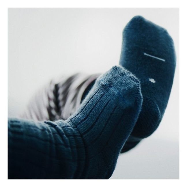 Kniesocken aus Bio-Baumwolle  | Graublau