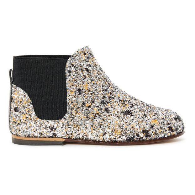 Glitter Chelsea Boots Gold Babywalker Shoes Baby , Children