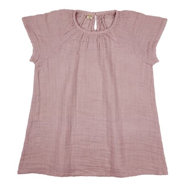Numero 74 - Robe Coton Bio Clara - Fille - Dusty Pink S007