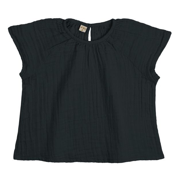 Numero 74 - Blouse Coton Bio Clara - Fille - Dark Grey S021