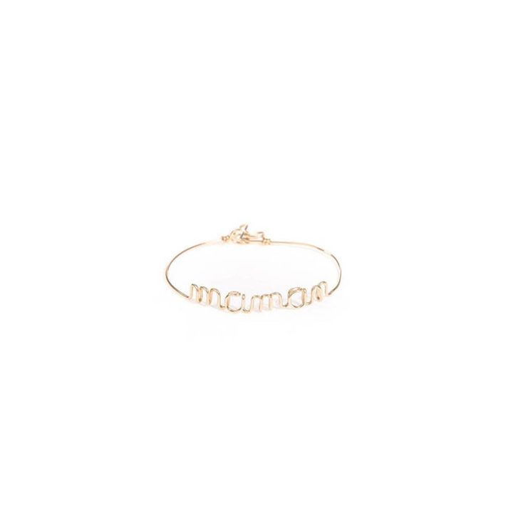 Bracelet "Maman" Fil Gold Filled 14 Carats | Doré- Image produit n°0