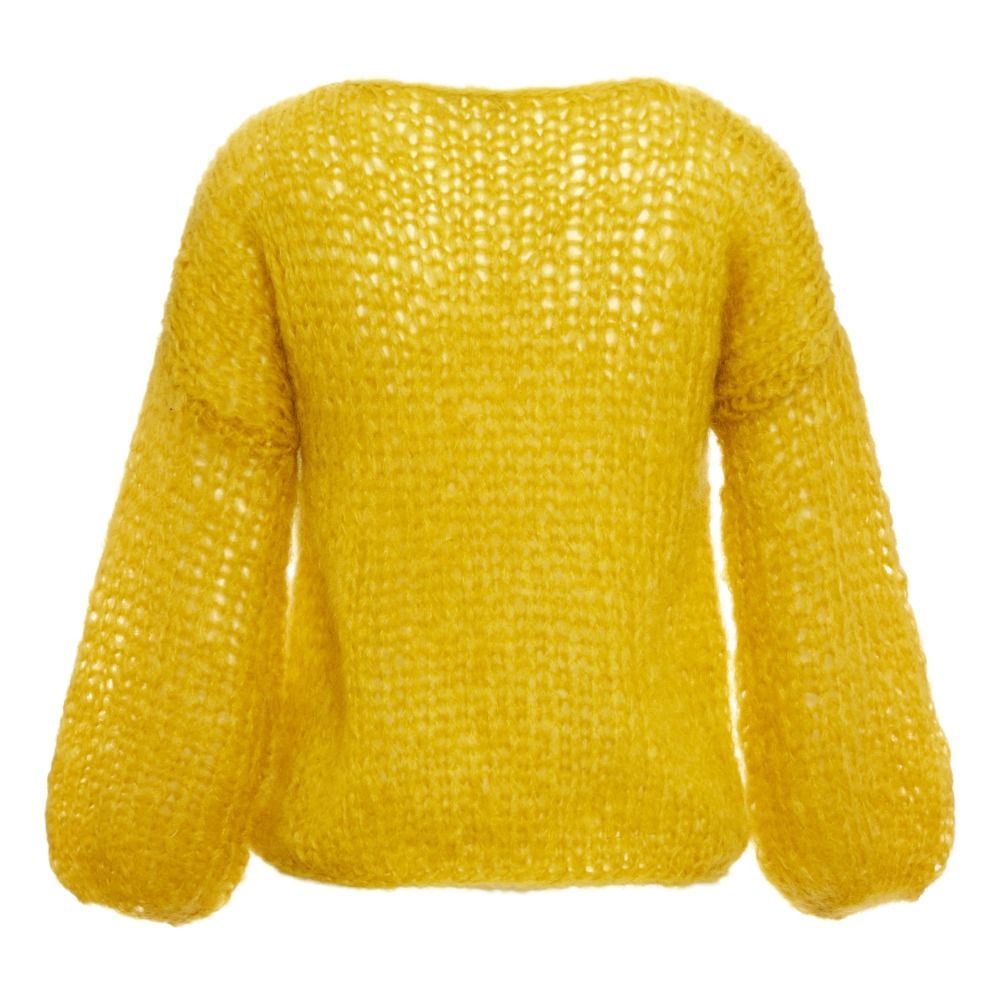 Pullover Mohair Uni Giallo limone Maiami Moda Adulto