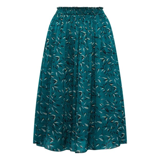Pomandère Mode Mi Longue Imprimée Bleu Jupe Turquoise Adulte xBoeWCQrdE