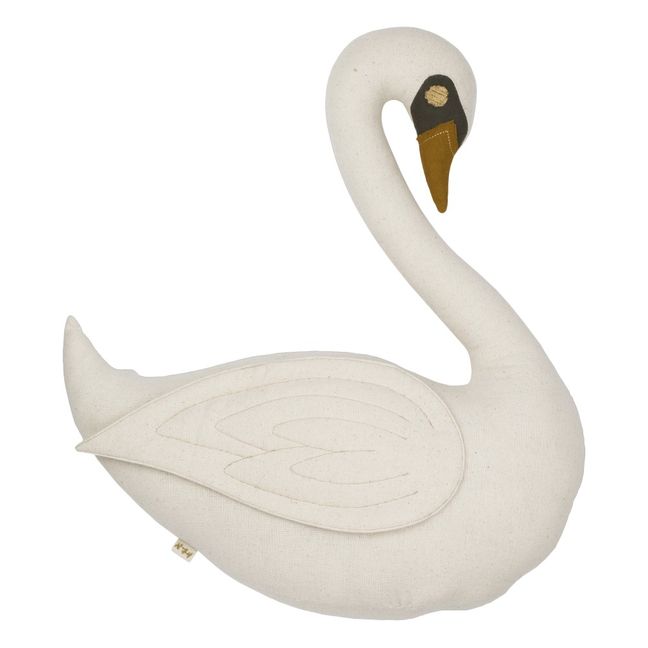 Swan Organic Cotton Cushion  Natural S000