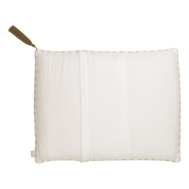 Cojín rectangular de algodón biológico Natural S000