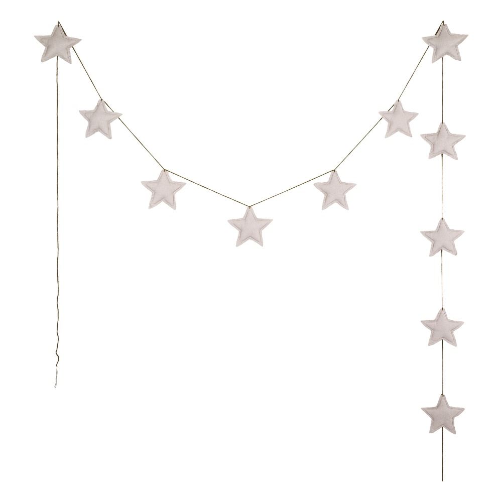 Guirlande mini-étoiles en coton bio Powder S018- Image produit n°0