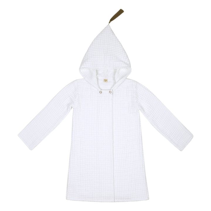 Organic Cotton Bath Robe for Kids White S001 Numero 74 Design