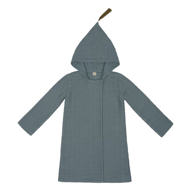 Peignoir enfant en coton bio | Ice Blue S032