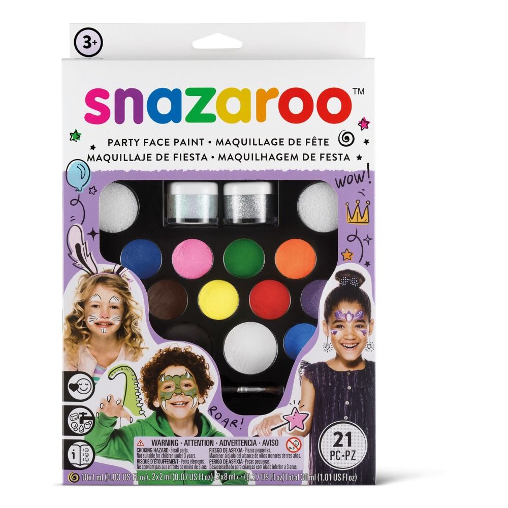 Snazaroo - Kit créatif spécial fête - Maquillage et pinceaux - Multicolore