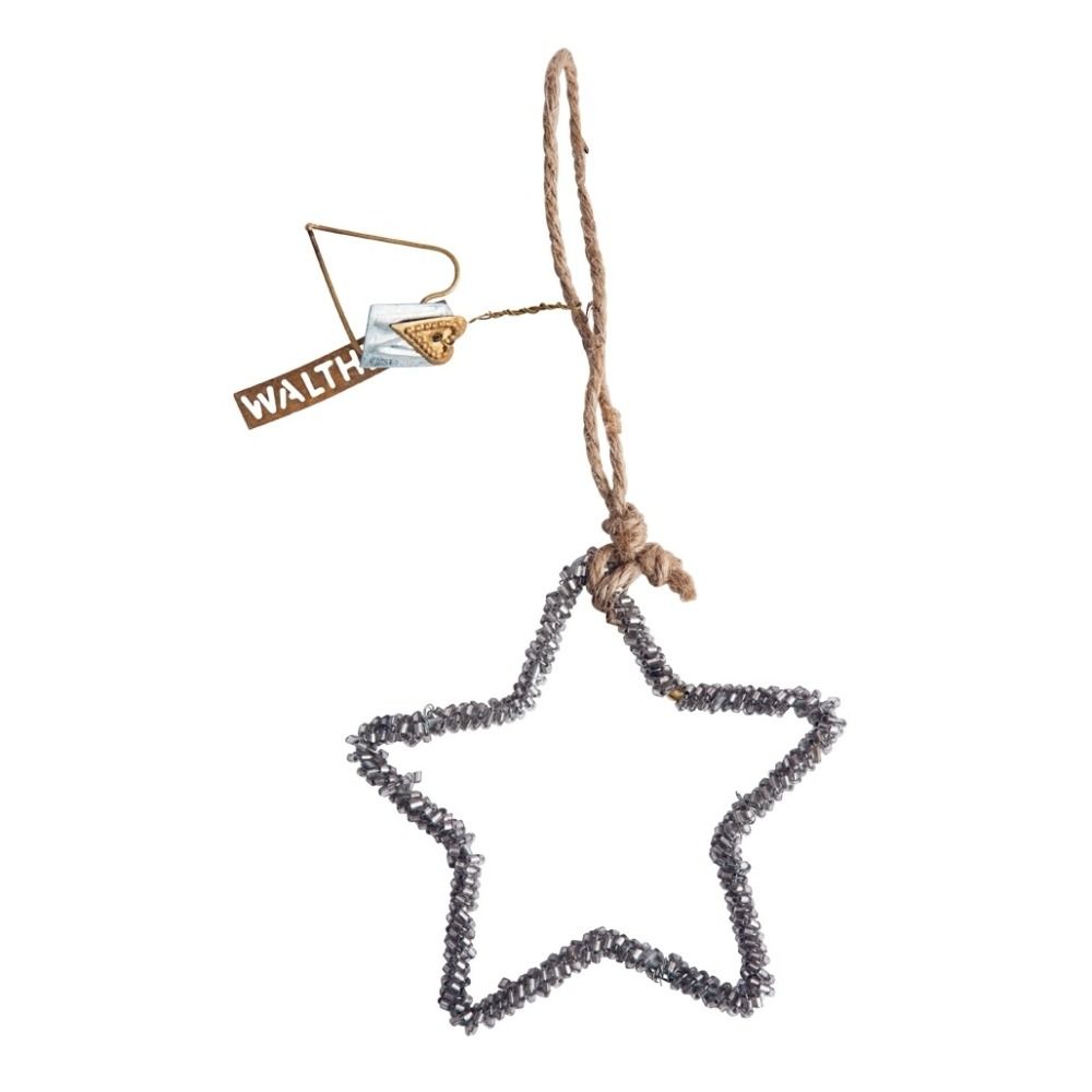 Walther & Co - Etoile en perle à suspendre 10 cm - Argenté